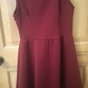 Forever 21 Textured Burgundy Mini Dress